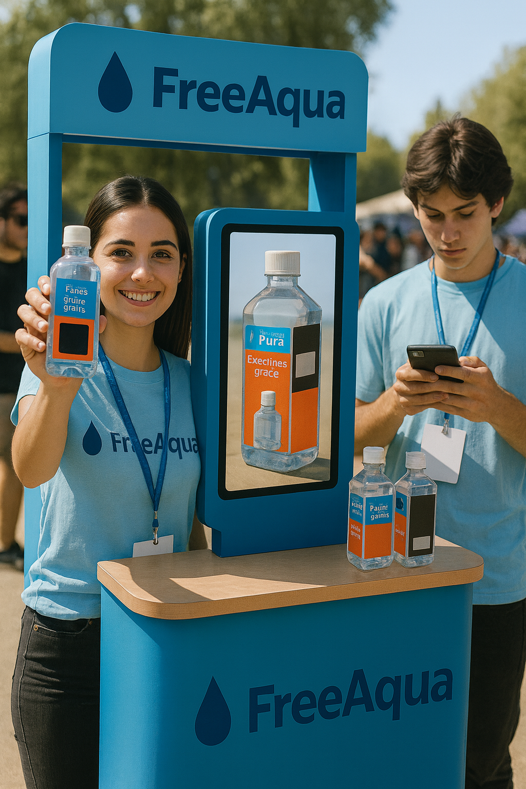 Punto de hidratación FreeAqua en evento